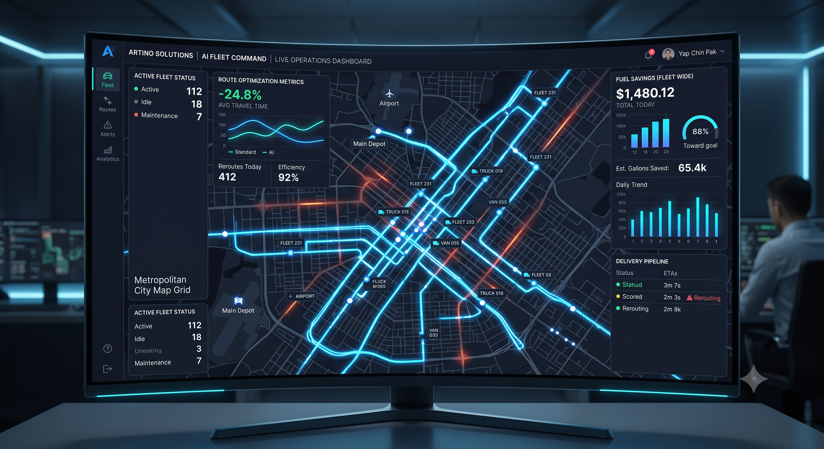 Logistics AI Fleet Route Optimization